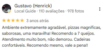 Avaliação do Google da unidade Afonso Pena, 12 de 15