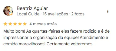 Avaliação do Google da unidade Afonso Pena, 9 de 15