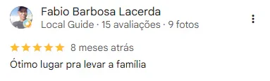 Avaliação do Google da unidade Guatupê, 8 de 11