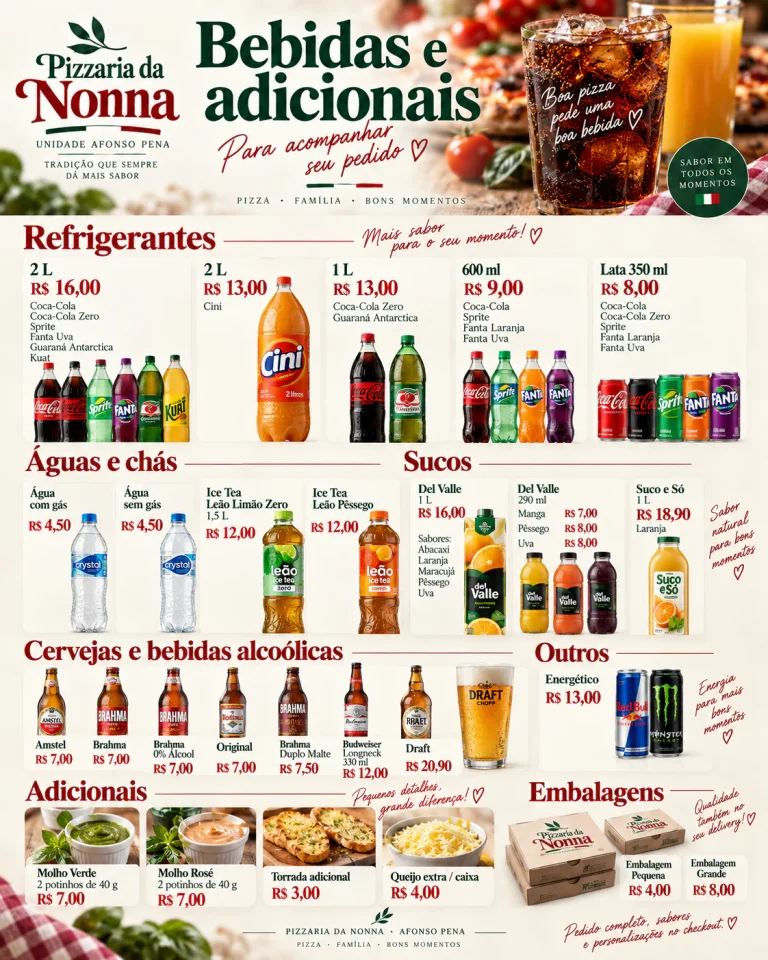 Cardápio da unidade Afonso Pena, página 4 de 4